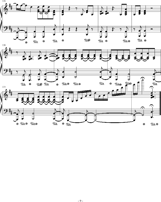 动画片《死神》主题曲《ほうき星》-钢琴谱(钢琴曲)-动漫影视9