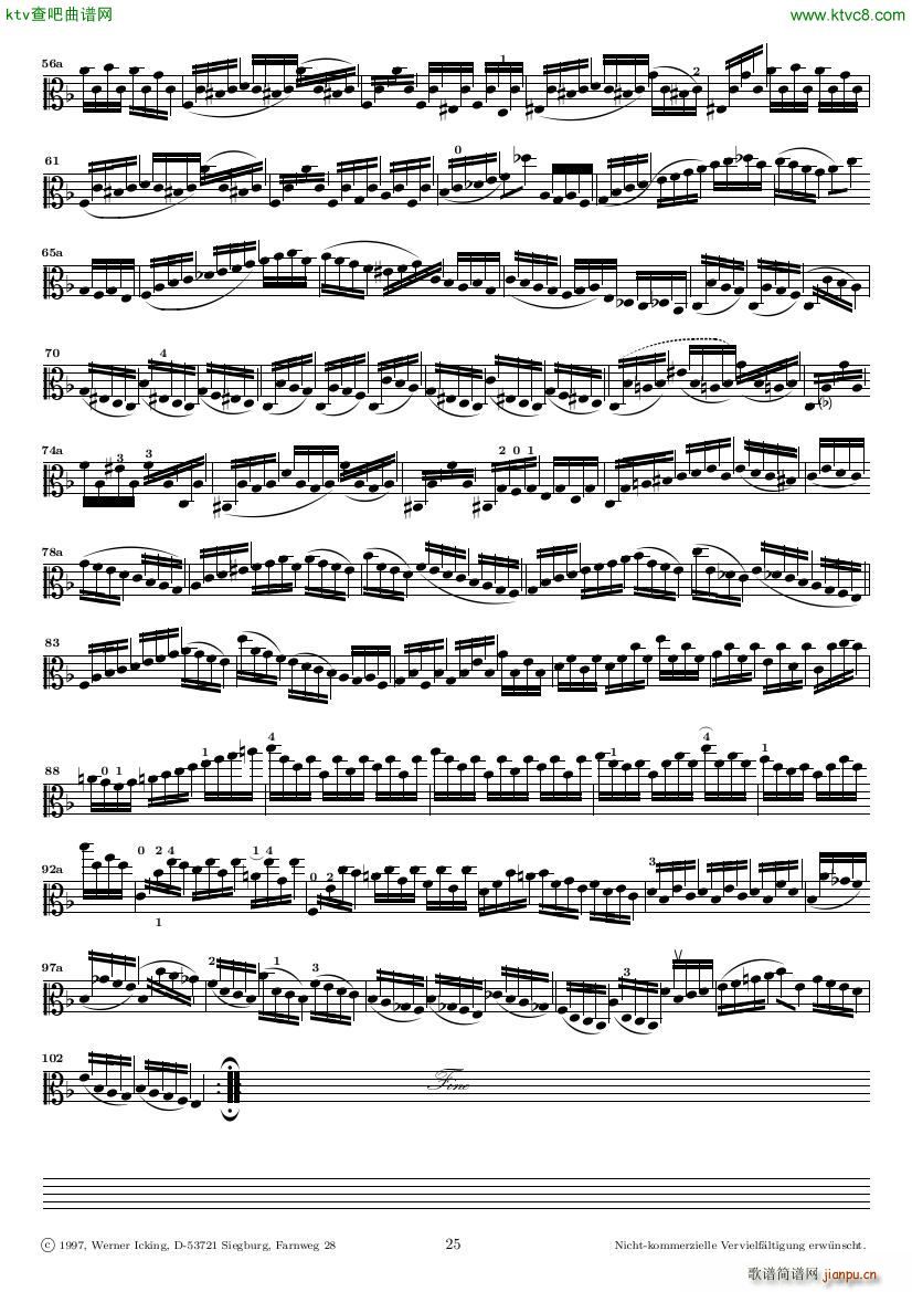 Bach JS BWV 1005 Sonata for Solo Violin in C25