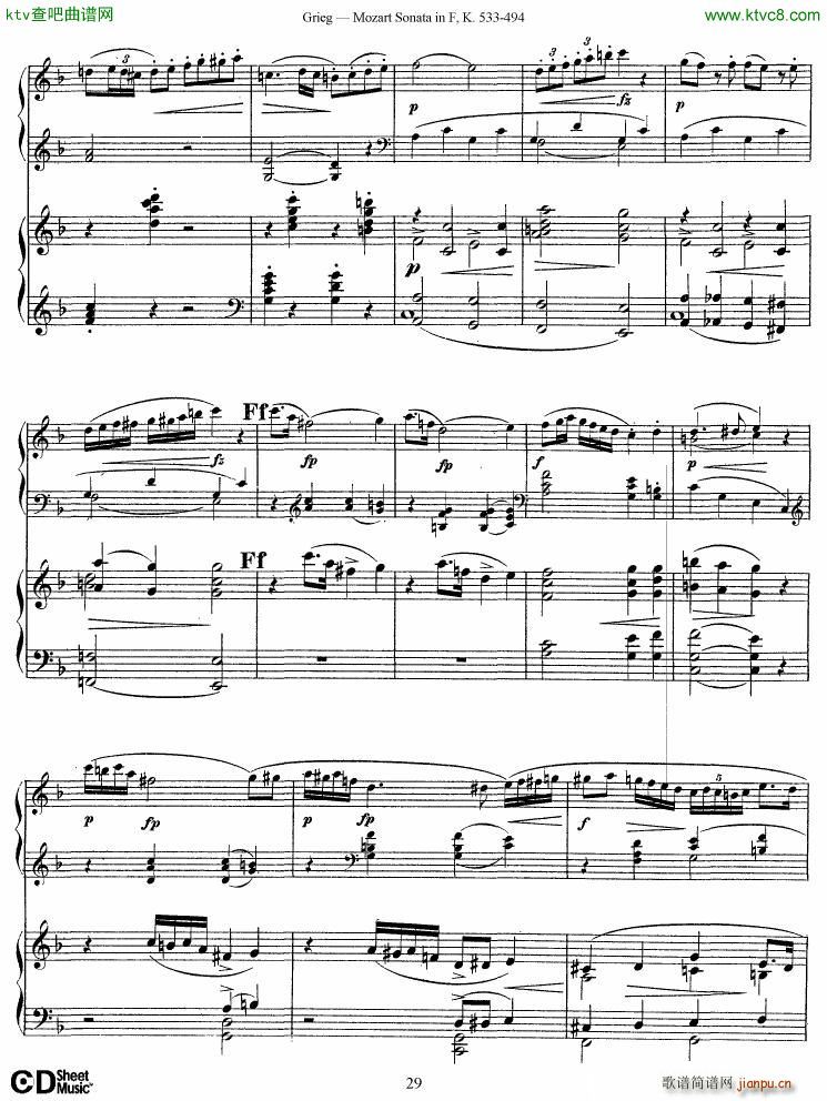 Grieg Sonata K 533 Mozart 2nd Piano Grieg29