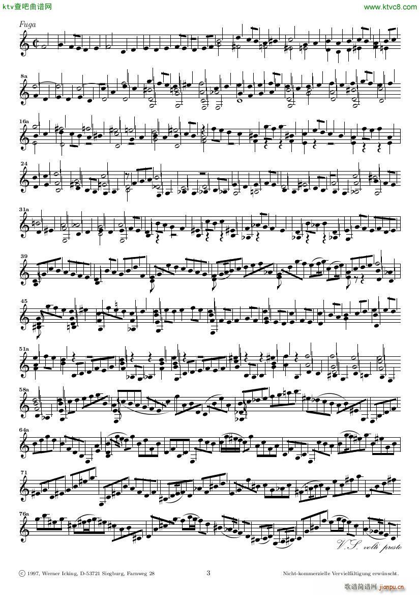 Bach JS BWV 1005 Sonata for Solo Violin in C3