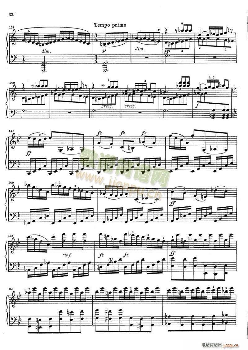 克莱门蒂g小调钢琴奏鸣曲 1 96