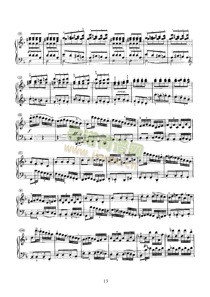 奏鸣曲(Opus10 Nr.2) 键盘类 钢琴13