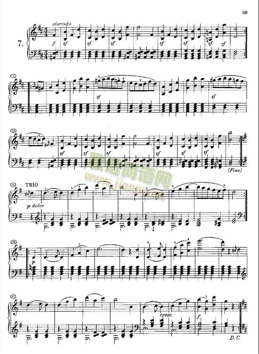 20首圆舞曲又名最后的圆舞曲opus127(身后出版).D146(1 键盘类 钢琴8