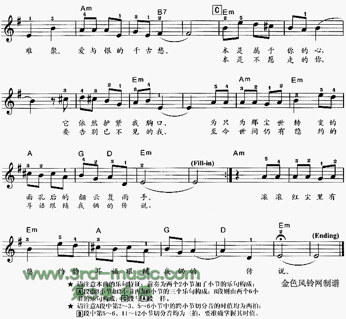 滚滚红尘(同名电视剧插曲)[电子琴谱]2