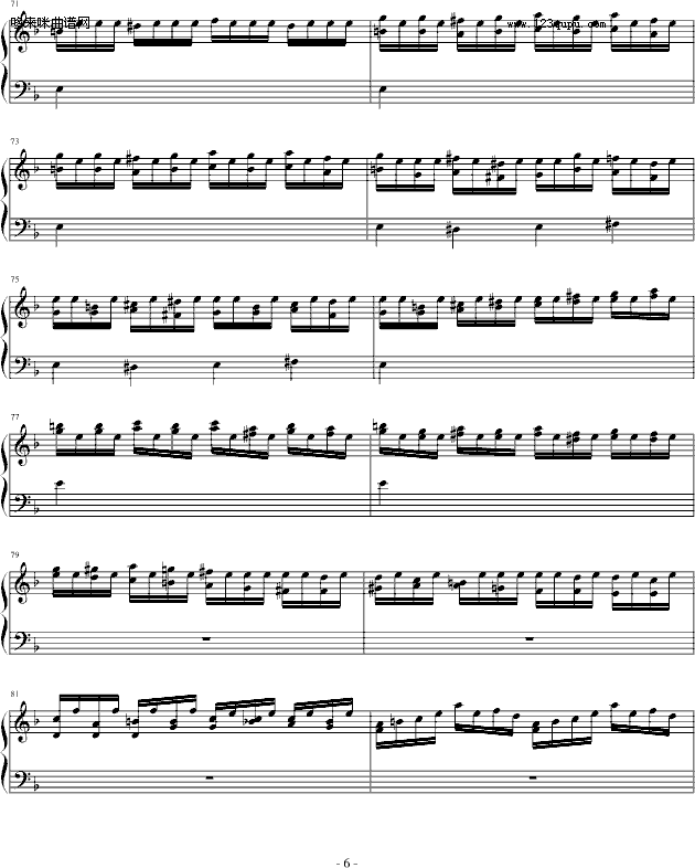 巴赫第一键盘（钢琴）乐协奏曲（第一乐章）-巴赫6