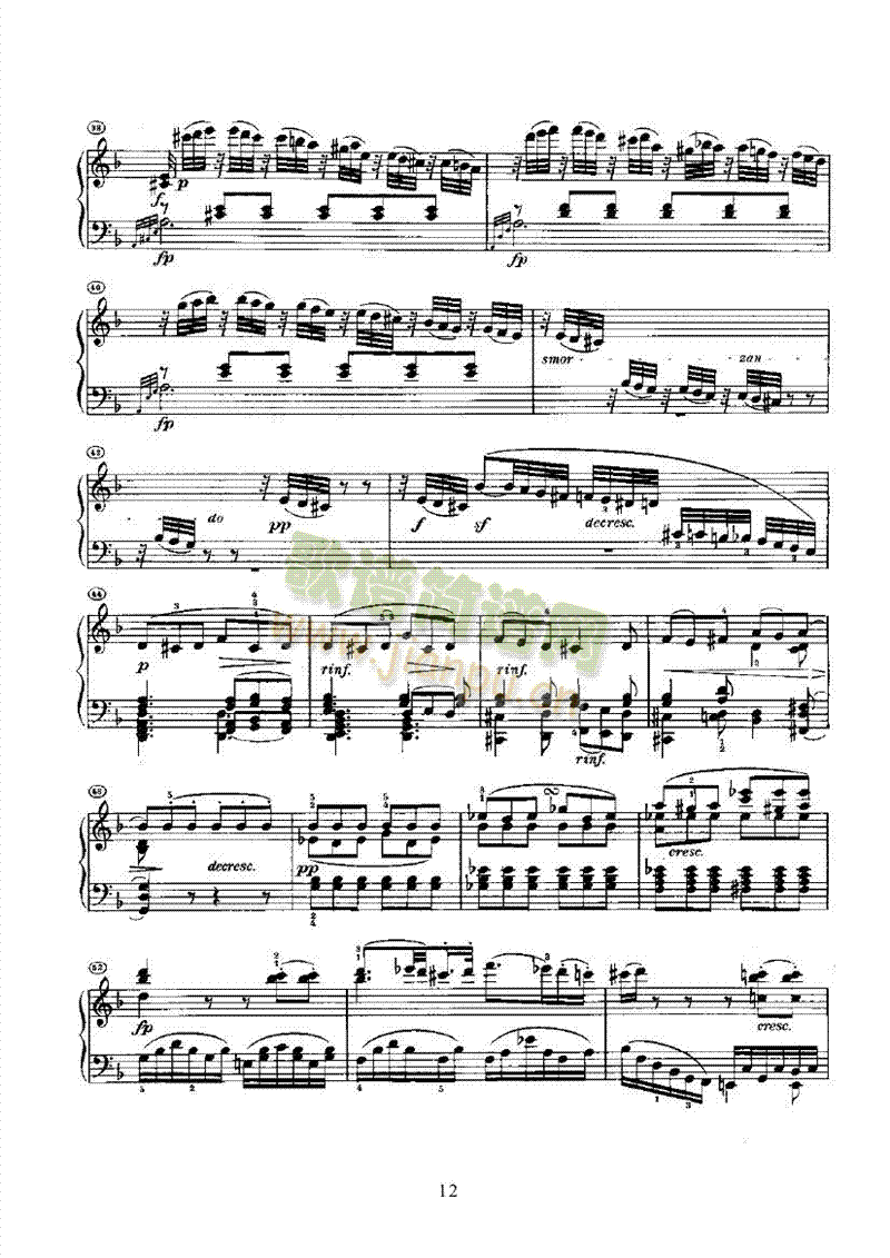 奏鸣曲(Opus10 Nr.3) 键盘类 钢琴12
