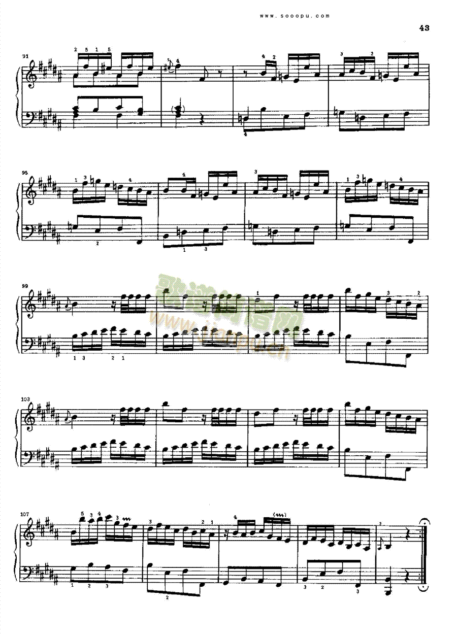 B大调奏鸣曲K261.L148 键盘类 钢琴6