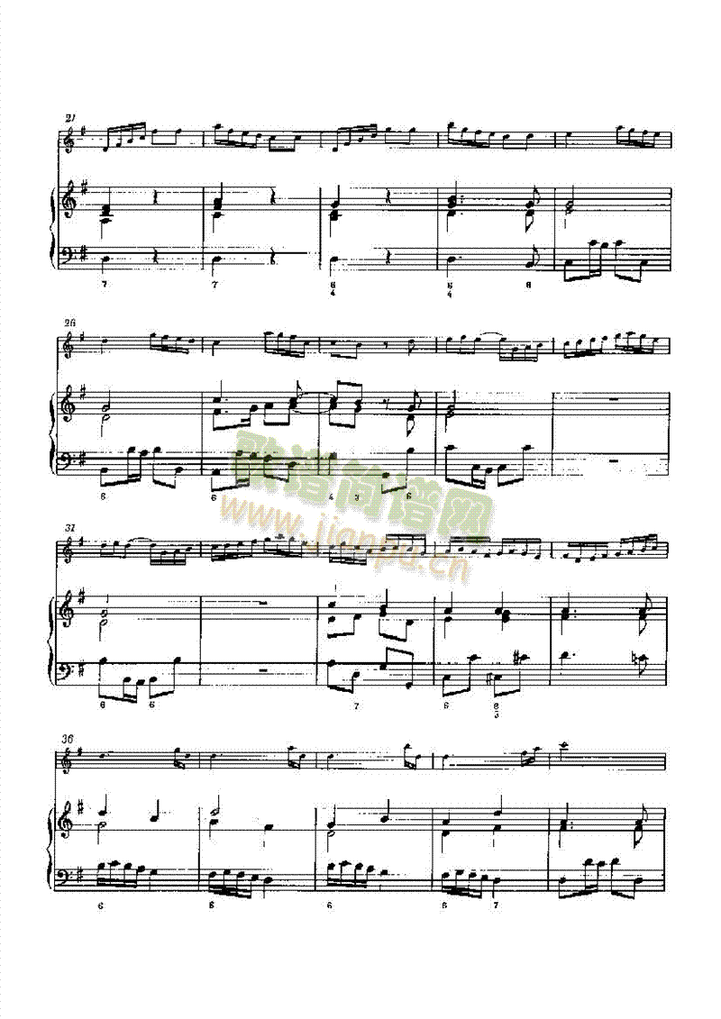 D大调第五奏鸣曲（钢伴） 管乐类 长笛4