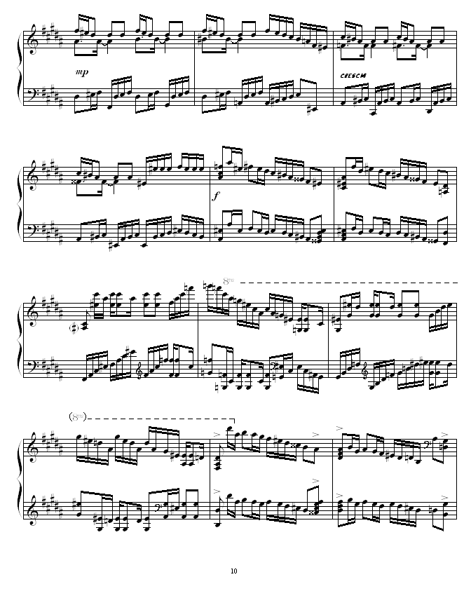 Etude in B Major -圣10