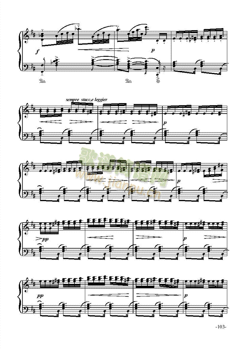 芦笛舞曲―玩具牧童们吹的牧笛―舞剧《胡桃夹子》 键盘类 钢琴3