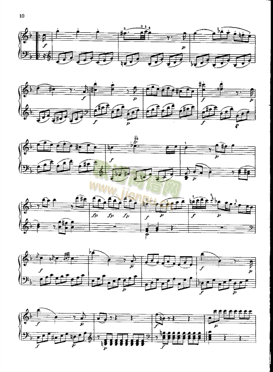 奏鸣曲Nr.279 键盘类 钢琴8