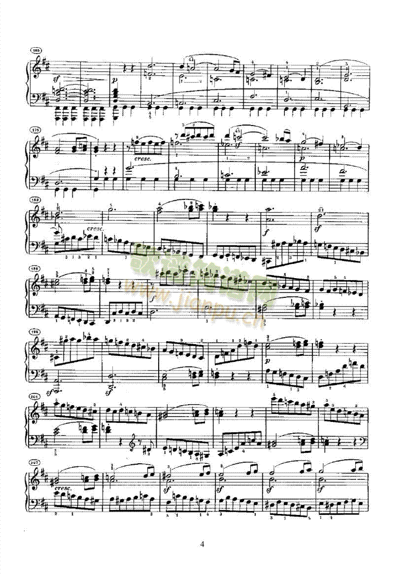 奏鸣曲(Opus28) 键盘类 钢琴4
