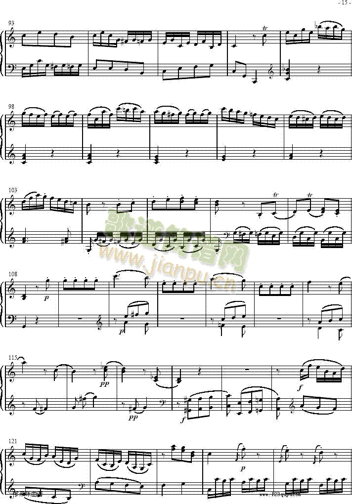 奏鸣曲 Sonatas K279 Mvt.3-莫扎特4