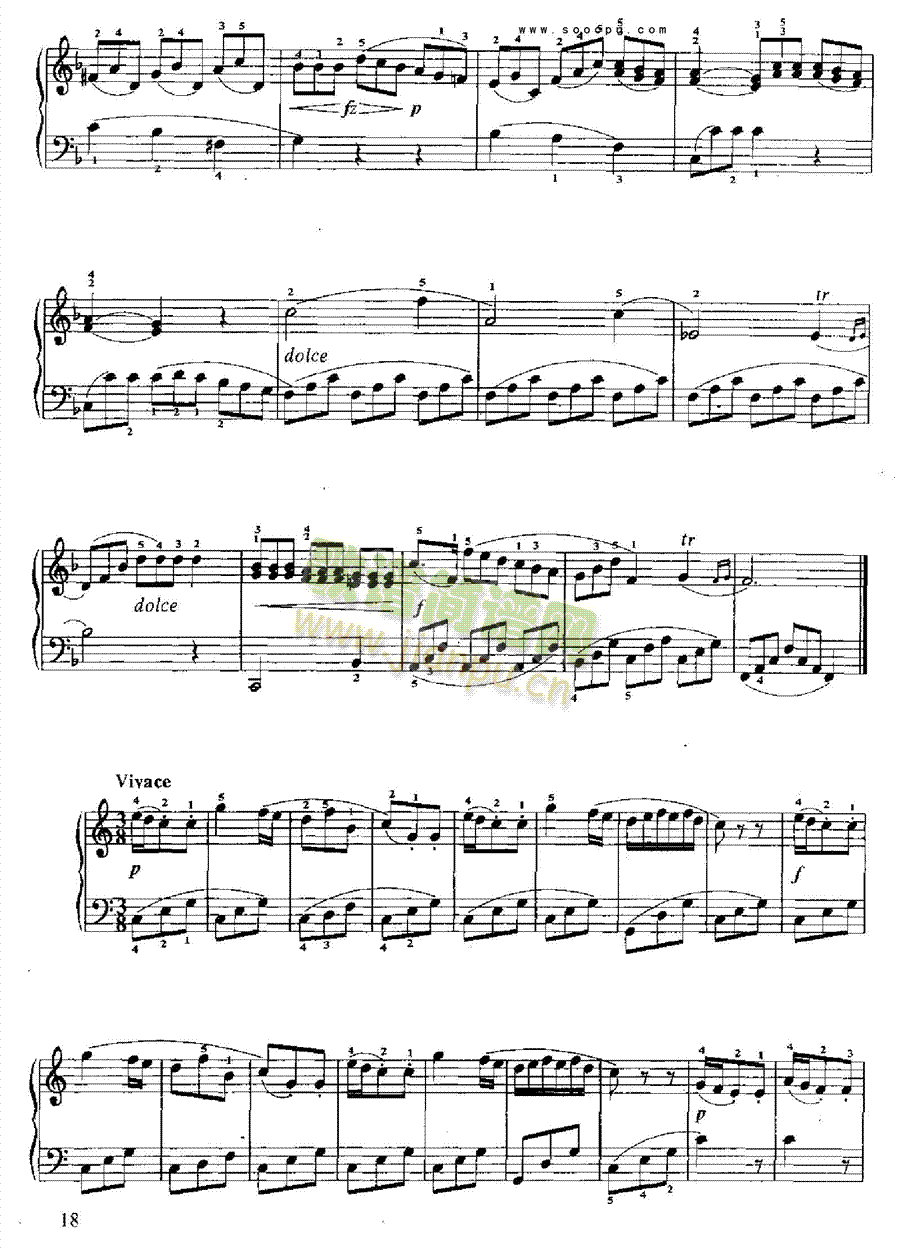 小奏鸣曲(Op.36 No.1) 键盘类 钢琴2