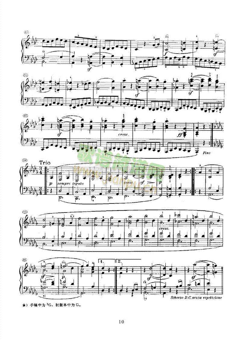 奏鸣曲(Opus26) 键盘类 钢琴10