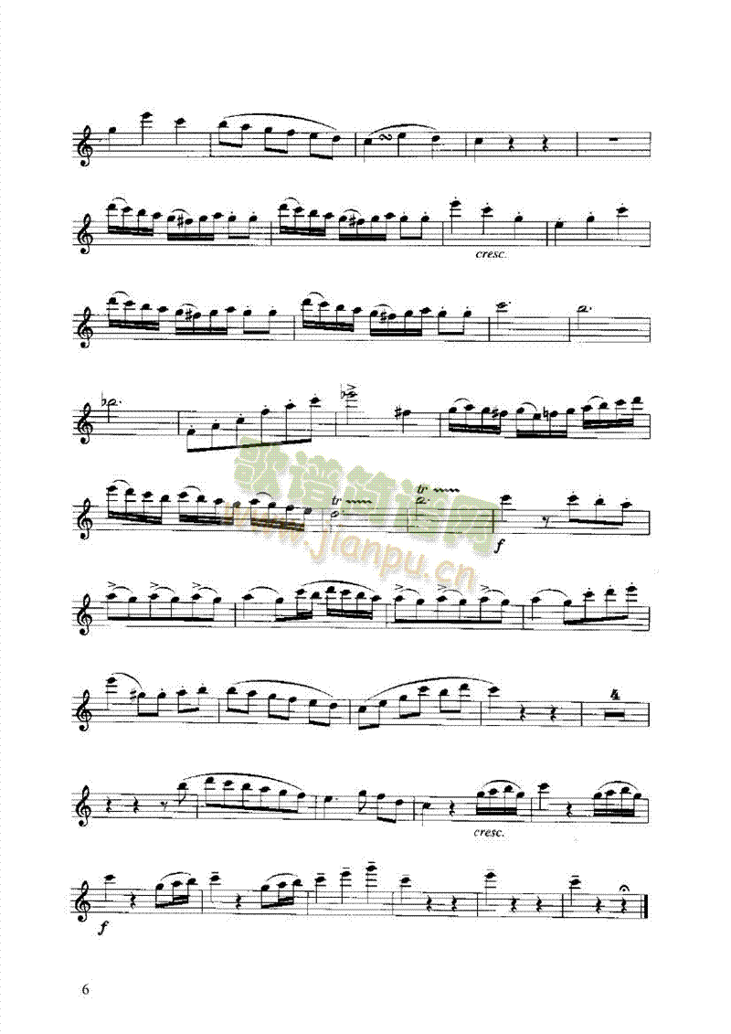 奏鸣曲 管乐类 长笛6