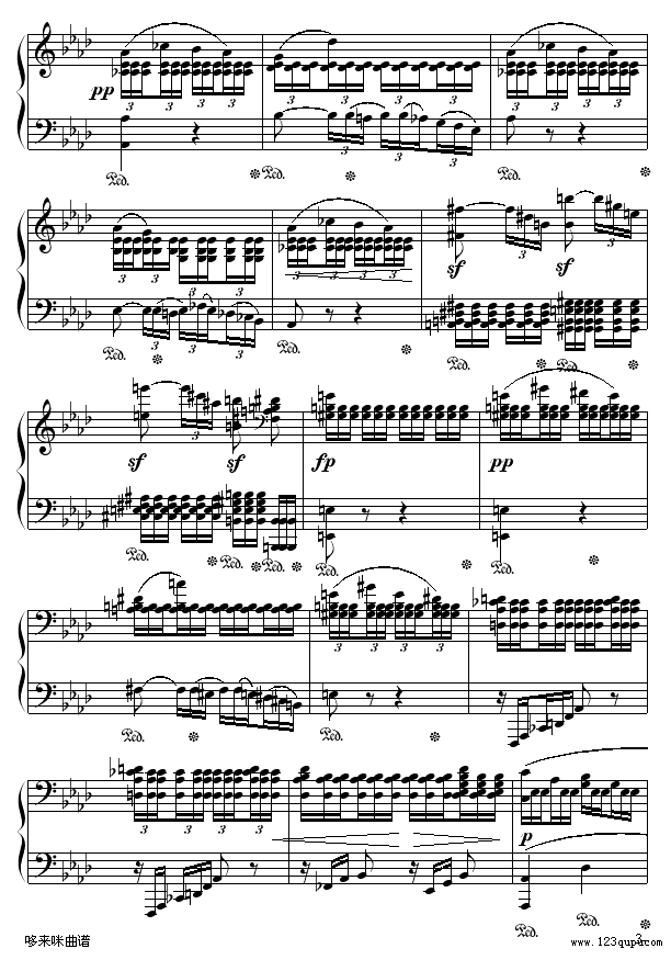 悲怆奏鸣曲第二乐章-贝多芬3