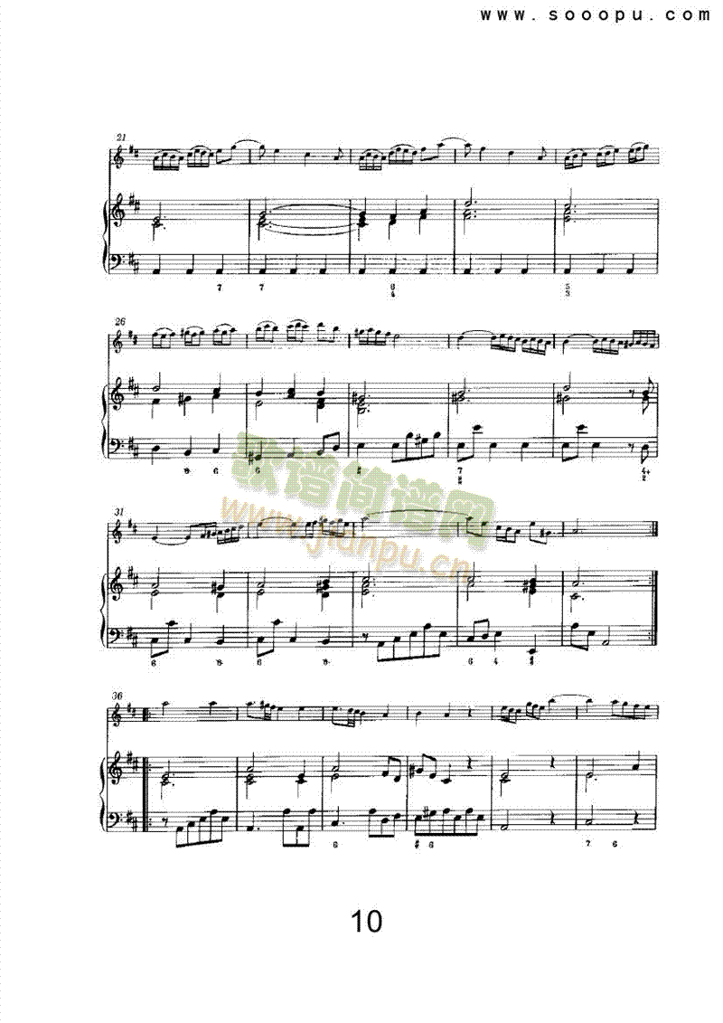 D大调第六奏鸣曲 管乐类 长笛10