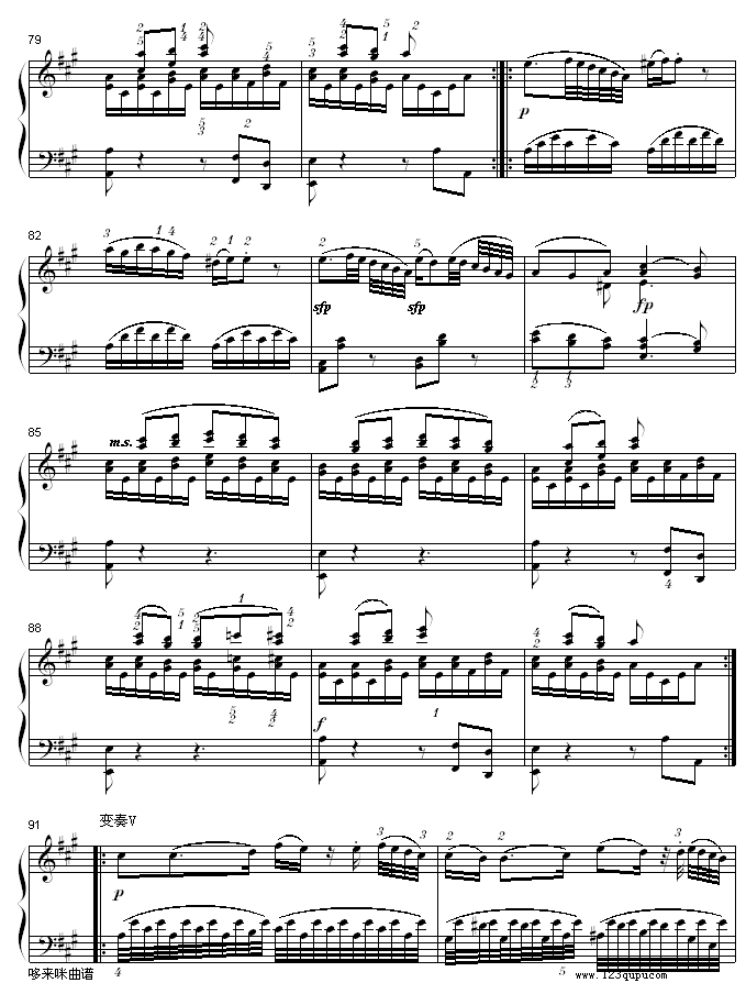 A大调钢琴奏鸣曲K331-寒风-莫扎特7