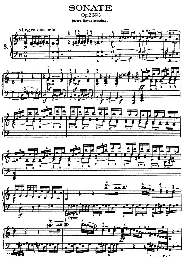 第三钢琴奏鸣曲 -Op.2 No.3-贝多芬1