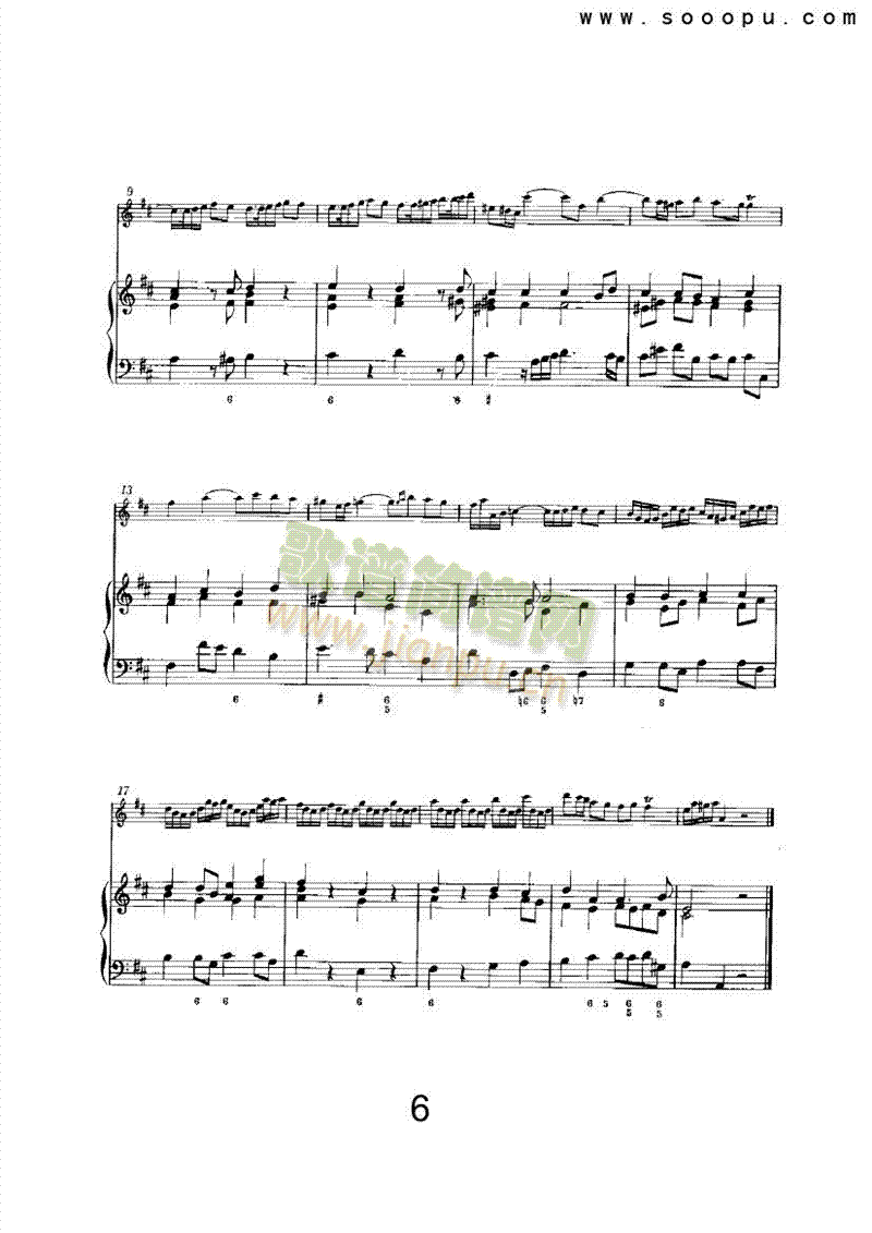 D大调第四奏鸣曲 管乐类 长笛6