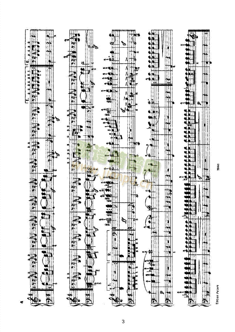 婚礼进行曲（四手联弹） 键盘类 钢琴3