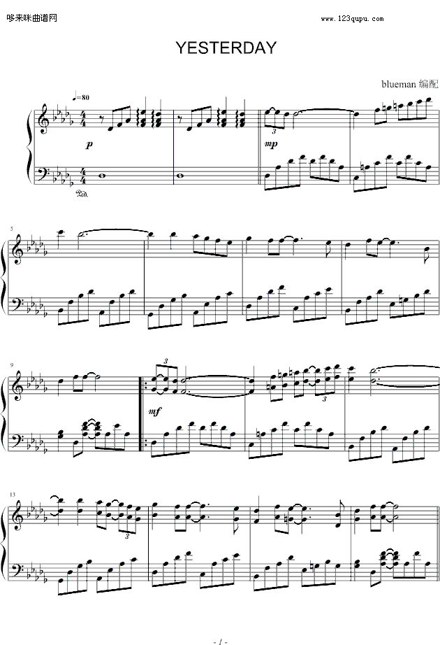 Yesterday -blueman版-Beattles1