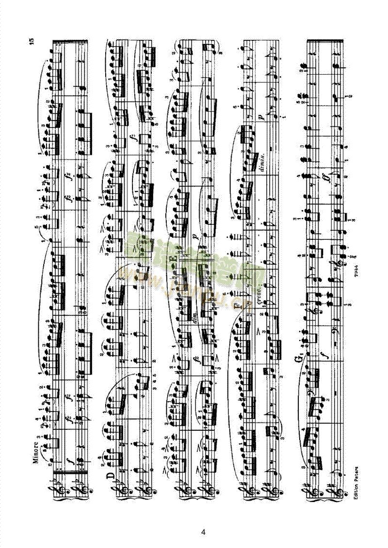 吉普赛回旋曲（四手联弹） 键盘类 钢琴4