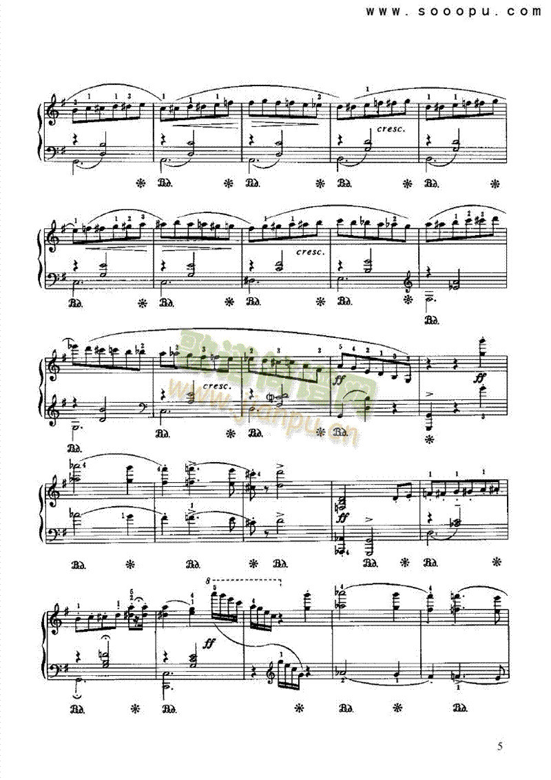 半音圆舞曲 键盘类 钢琴5