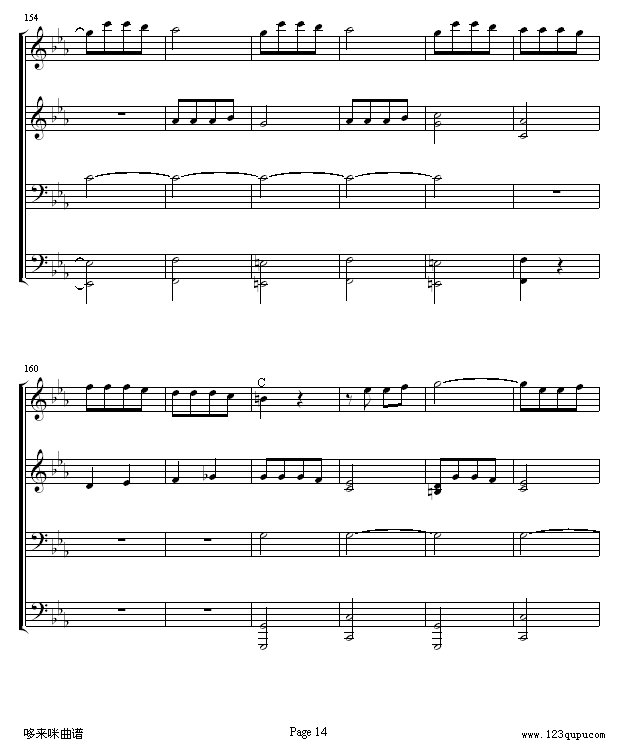命运交响曲 -（钢琴4手联弹）-贝多芬14
