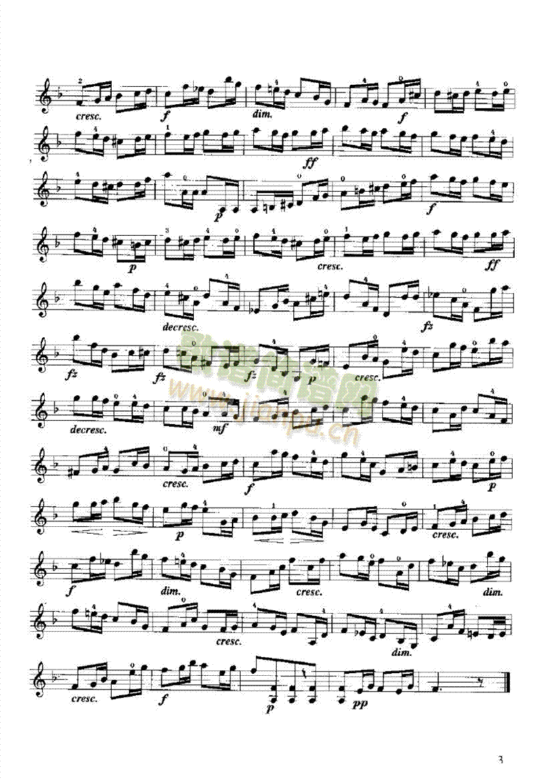 开塞小提琴练习曲36首 弦乐类 小提琴3
