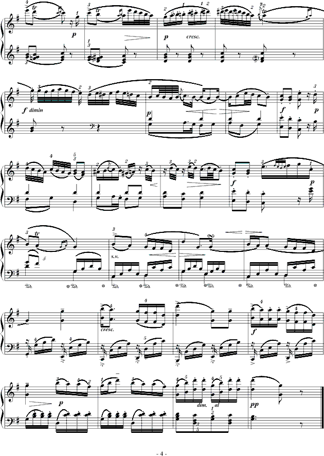 D大调奏鸣曲K.311第二乐章4