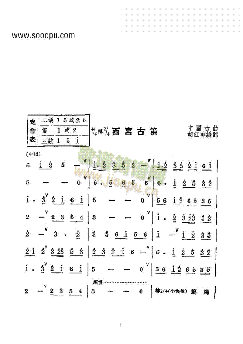 西宫古笛―国乐合奏曲 乐队类 民乐合奏1