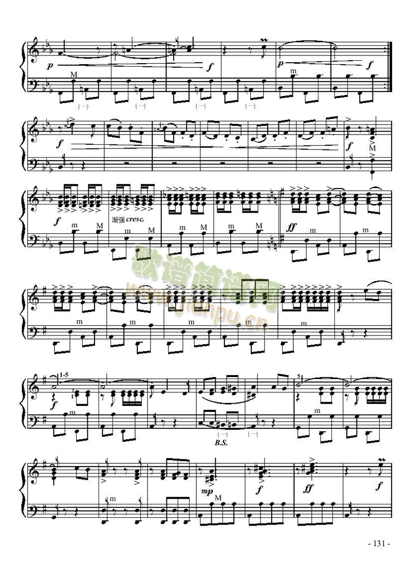 六级乐曲《莫斯科郊外的晚上》 键盘类 手风琴3
