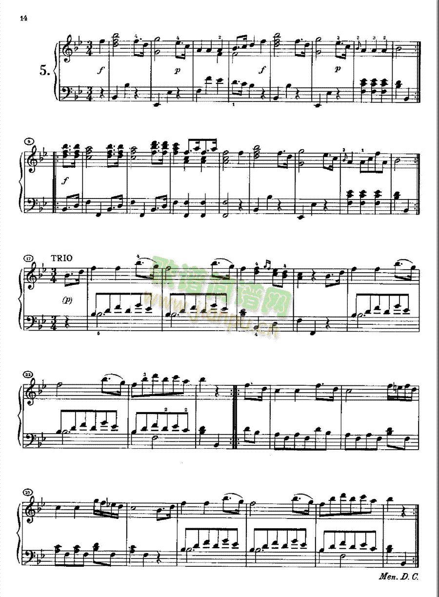 20首小步舞曲(1813年创作) 键盘类 钢琴5