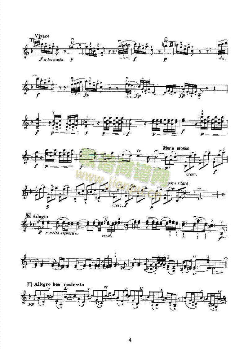 福利亚变奏曲（独奏） 弦乐类 小提琴4