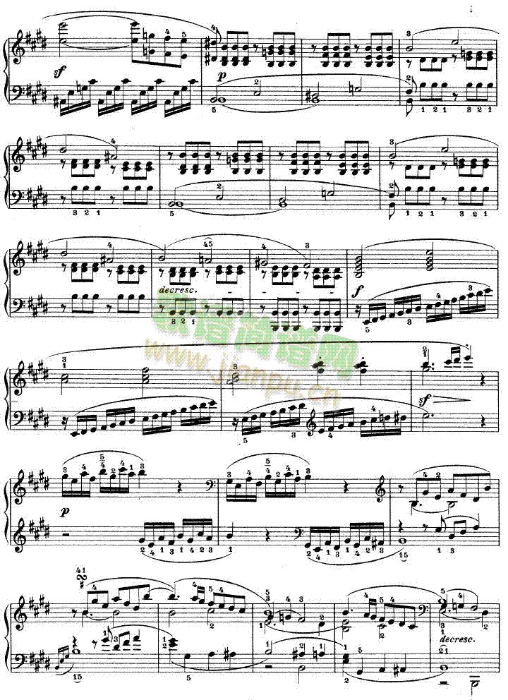 E大调第九钢琴奏鸣曲　Op. 14 No―14