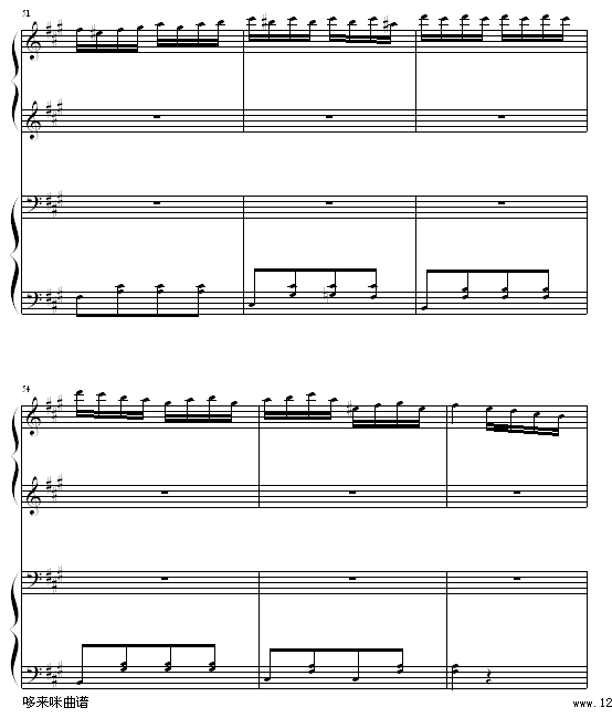 土耳其进行曲四手联弹-莫扎特8