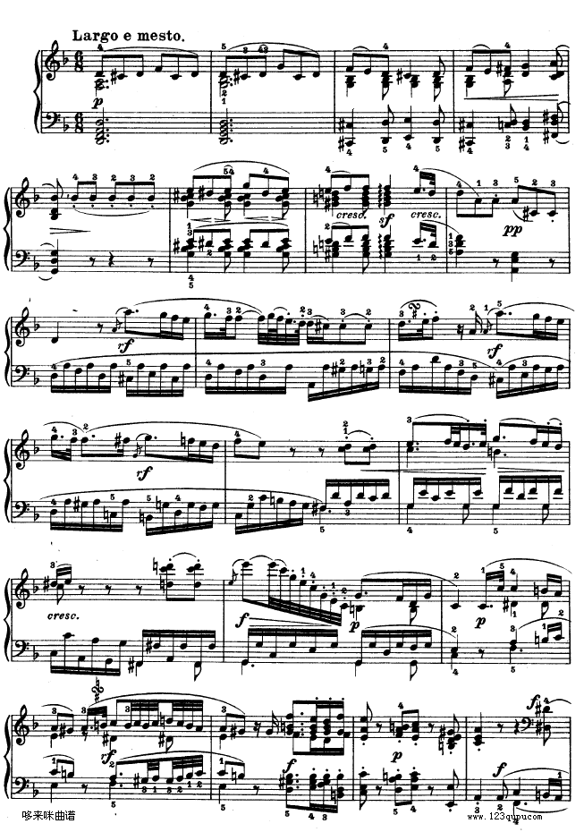 D大调第七钢琴奏鸣曲 - Op. 10 No--3-贝多芬10