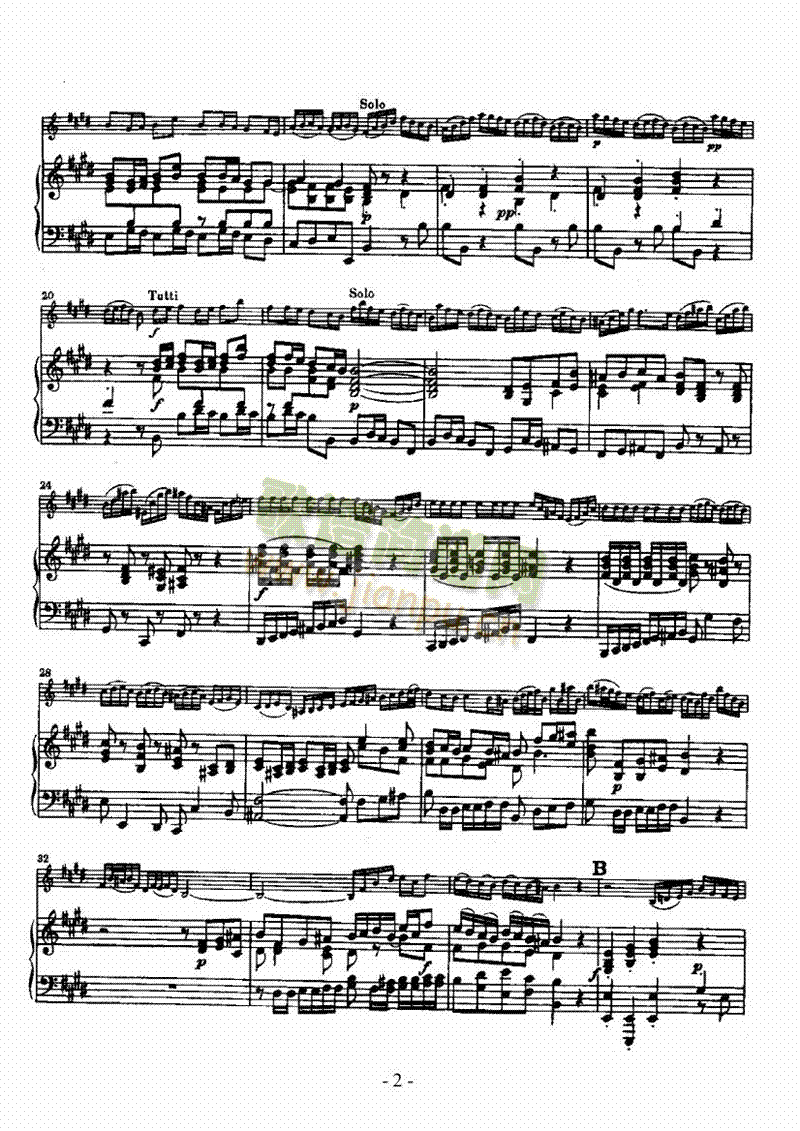 E大调小提琴协奏曲 弦乐类 小提琴2