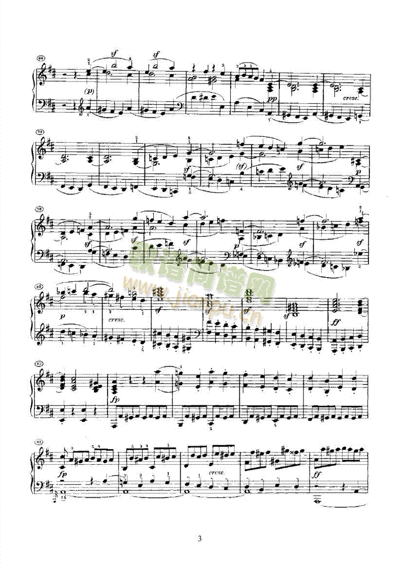奏鸣曲(Opus10 Nr.3) 键盘类 钢琴3