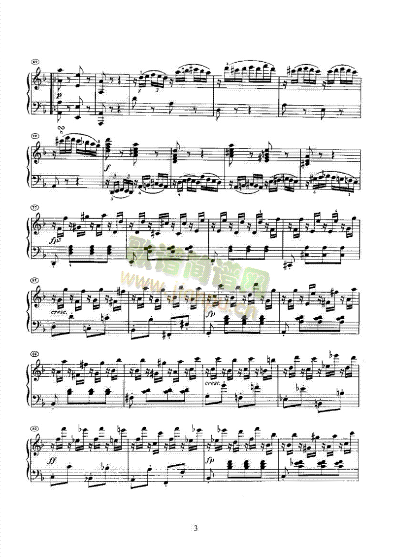奏鸣曲(Opus10 Nr.2) 键盘类 钢琴3