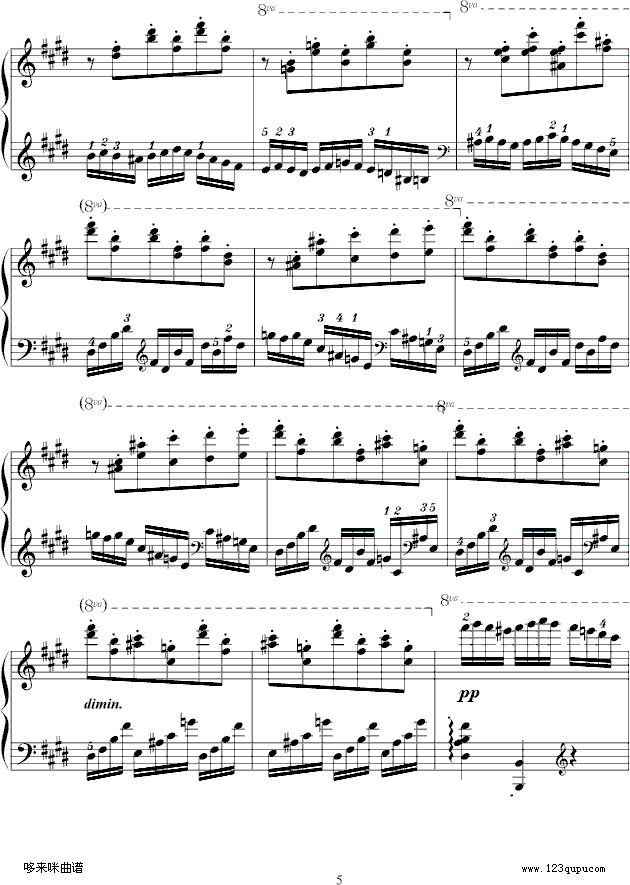 练习曲Op.72 No.1-莫什科夫斯基5