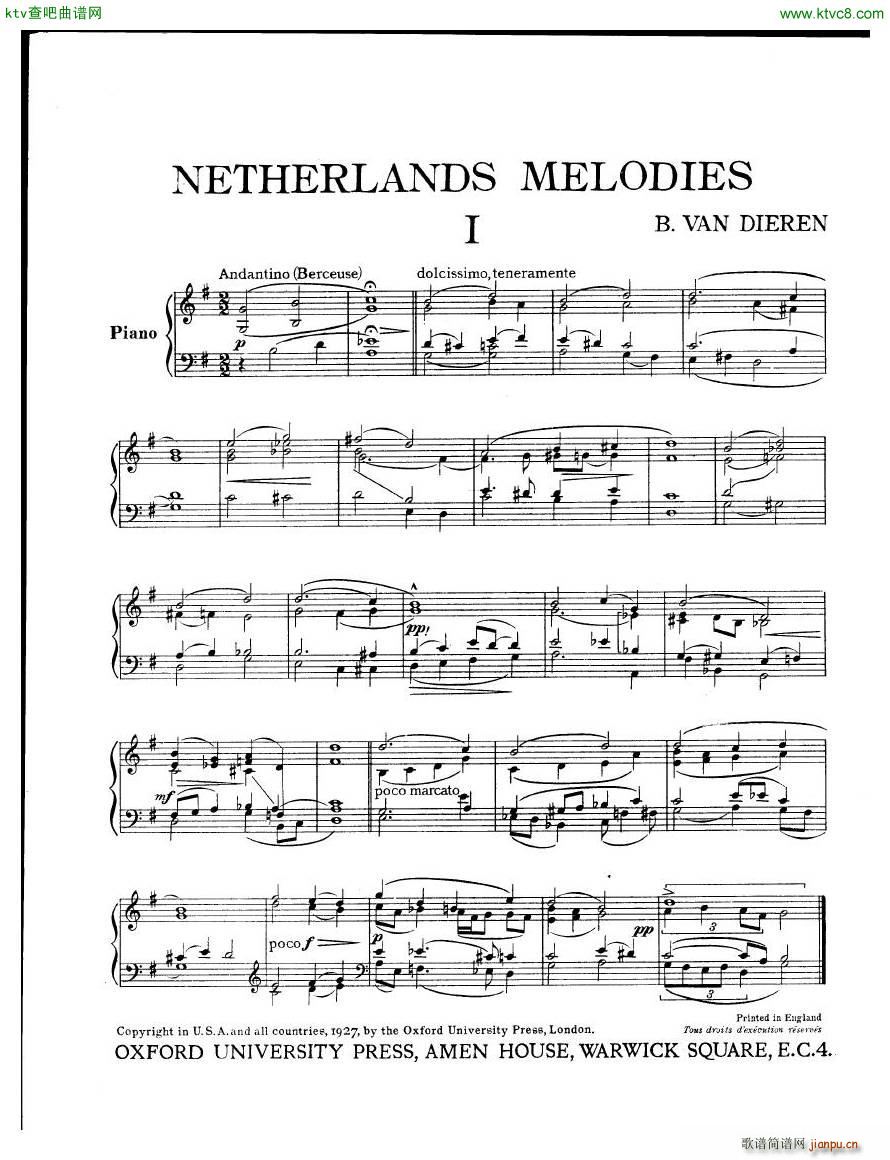 van Dieren Netherlands Melodies1