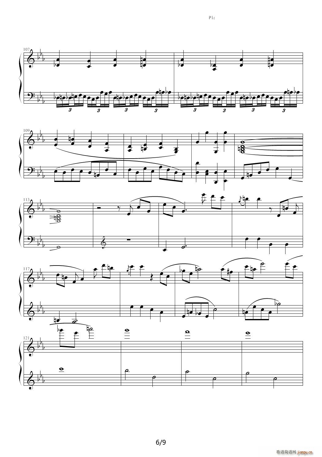 C小调第一钢琴奏鸣曲第三乐章（Ver 2011 6） 降E调6