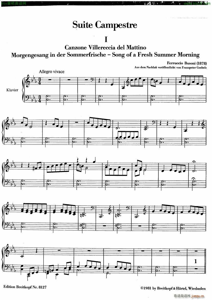 Busoni Suite Campestre for Piano1
