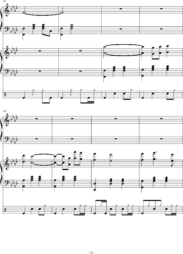 穿越古典的现代-钢琴谱(钢琴曲)-吴越9