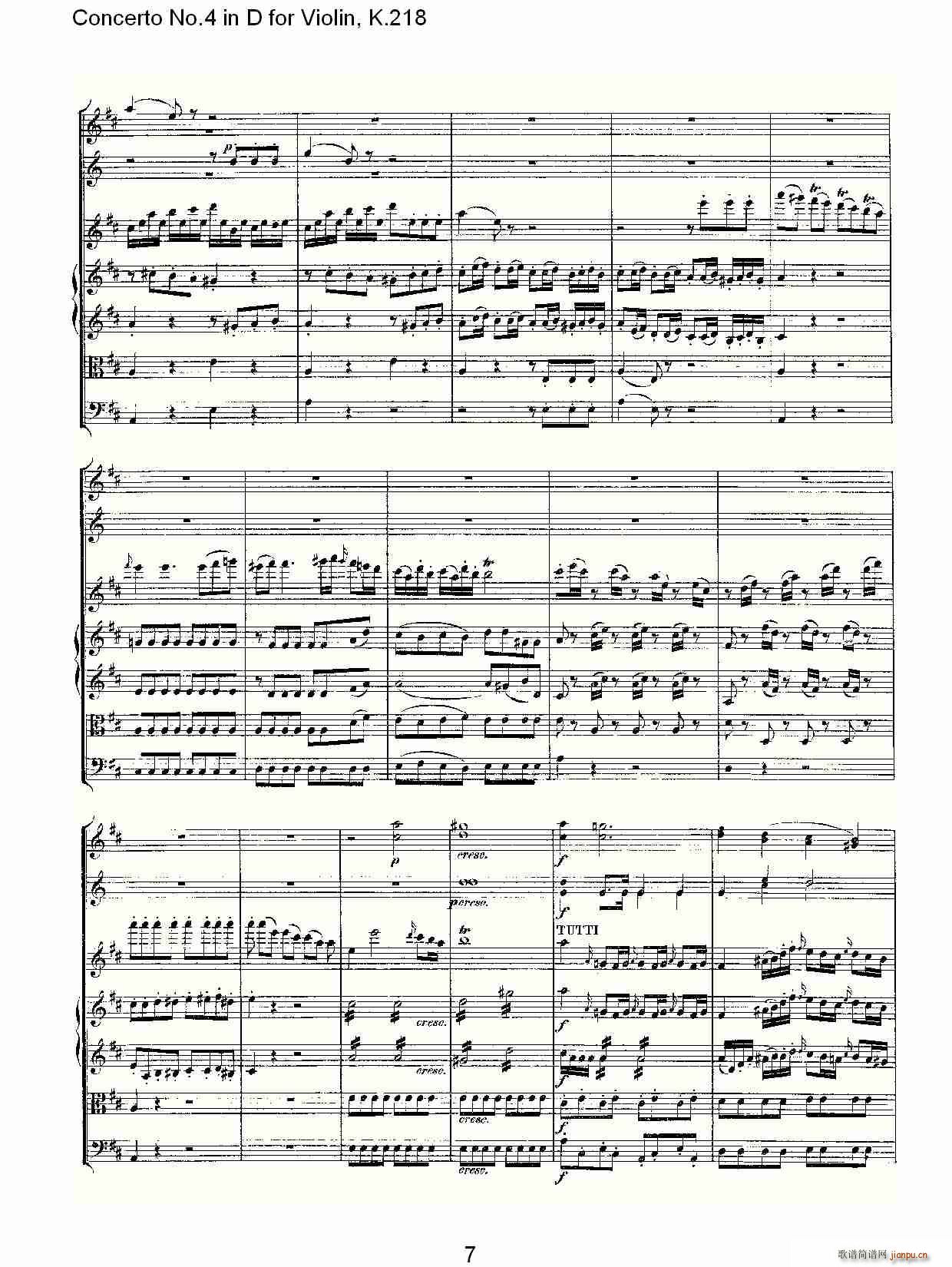 Concerto No.4 in D for Violin, K.218（D调小提琴第四协奏曲，K）7