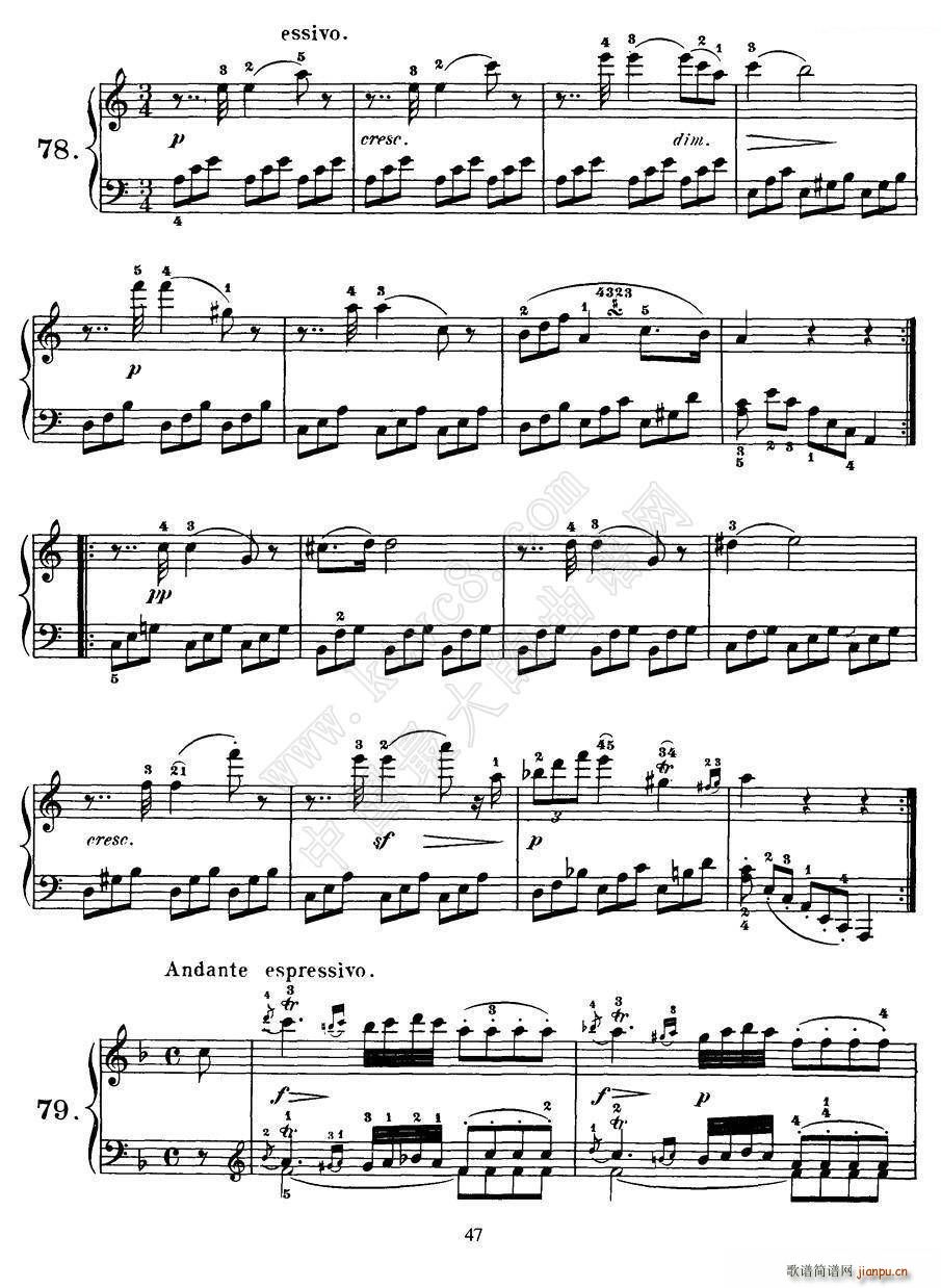Czerny - 100 Progressive Studies Op 139（69―77）9