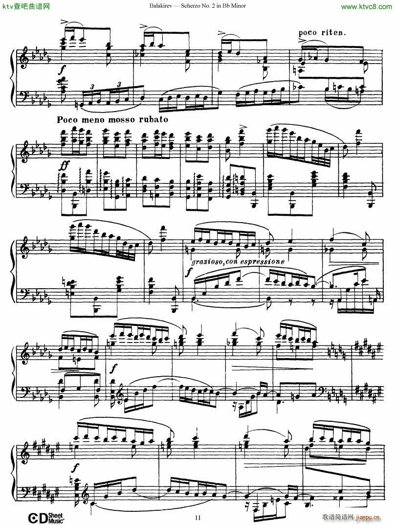 Balakirev Scherzo No 2 Bb Minor11